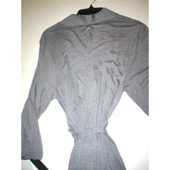 NWT $180 New Natori Gray Robe Womens Long Very Soft Solid XXL Pockets Heathered - Picture 5 of 8
